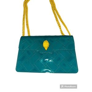 Kurt Geiger London Medium Kensington Transparent Teal Convertible Crossbody Bag